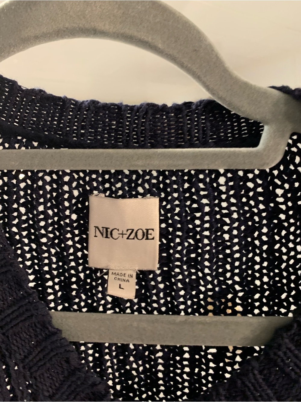 NIC+ZOE Dark Navy Button-Front Ribbed Cardigan - Picture 2 of 5